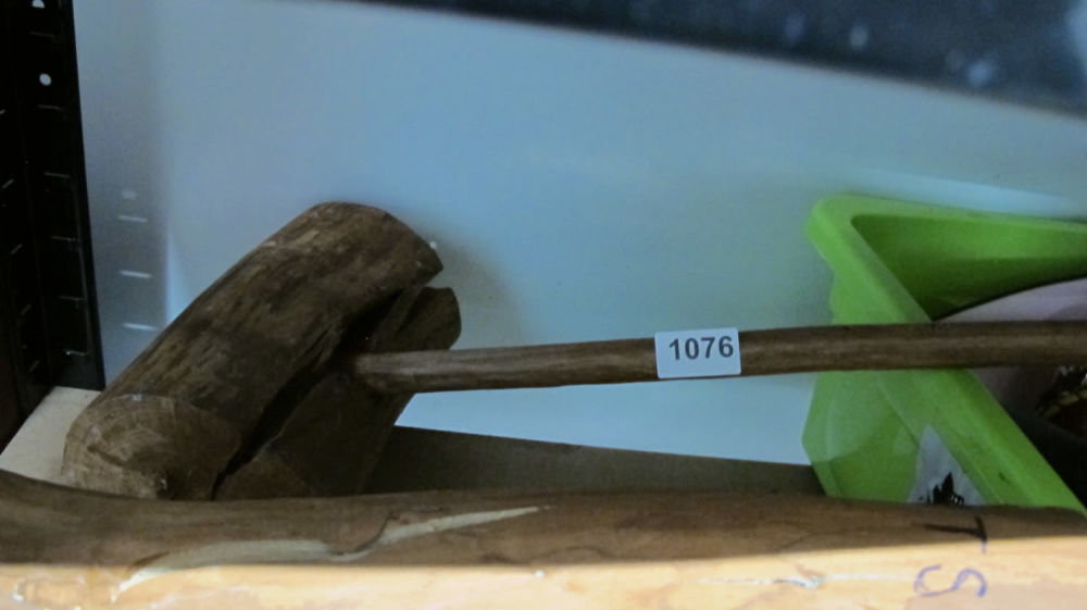 Lot 1076: Rustic wooden mallet
