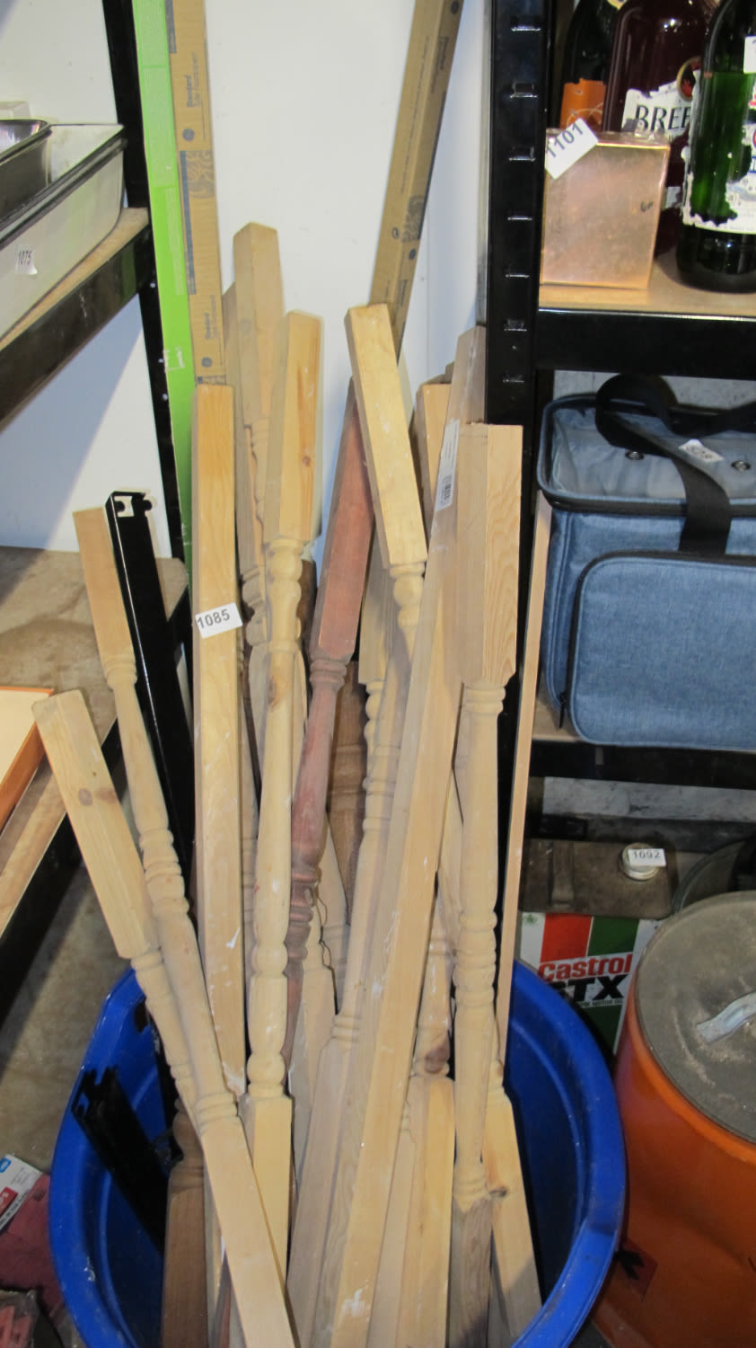 Lot 1085: Bannister posts etc.