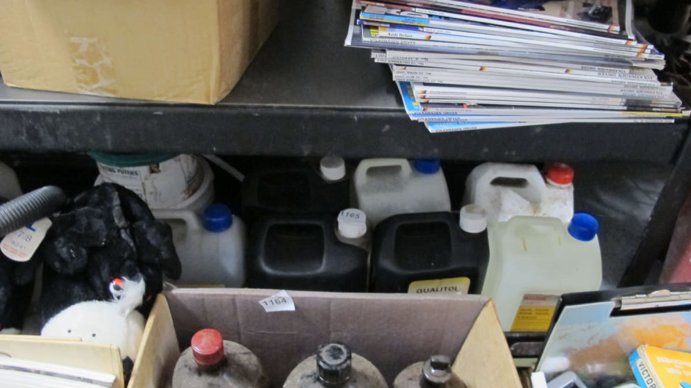 Lot 1165: Bottles of chemicals