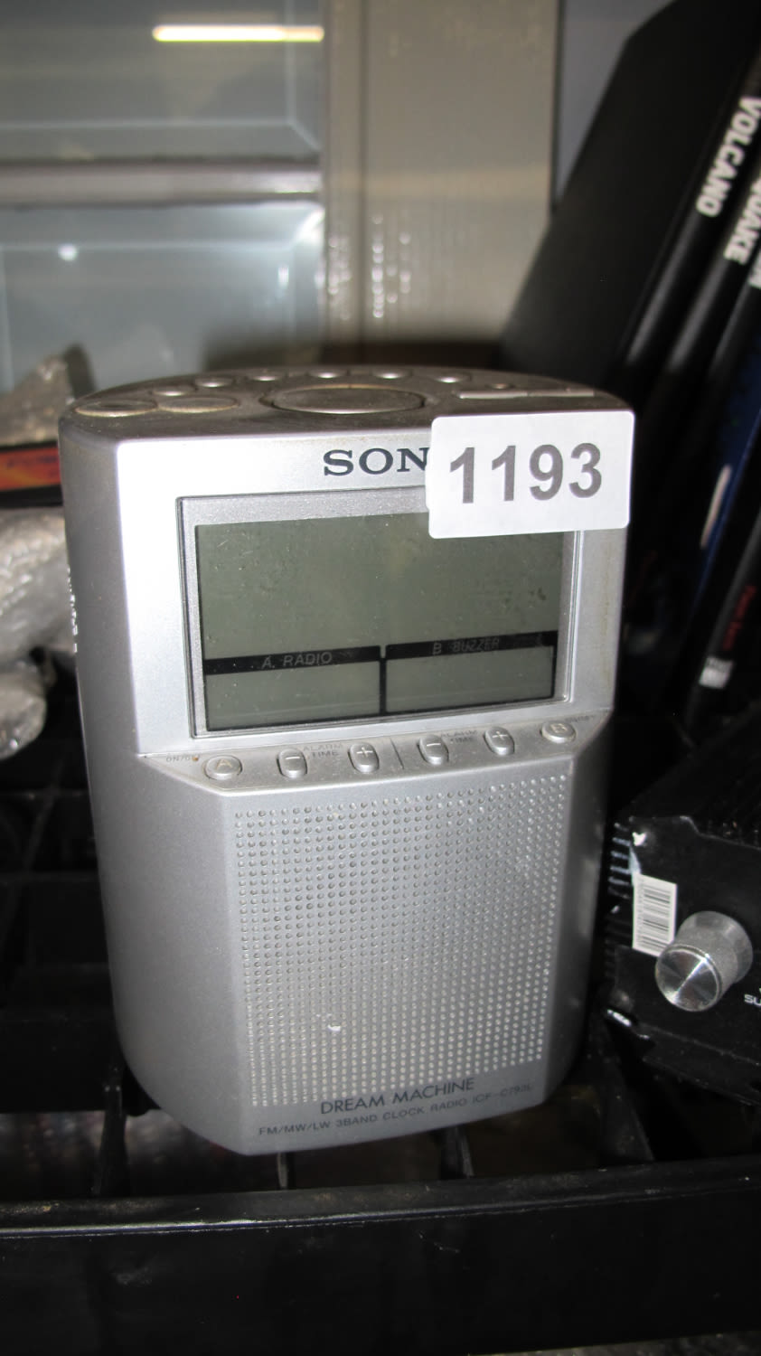 Lot 1193: Sony radio clock alarm
