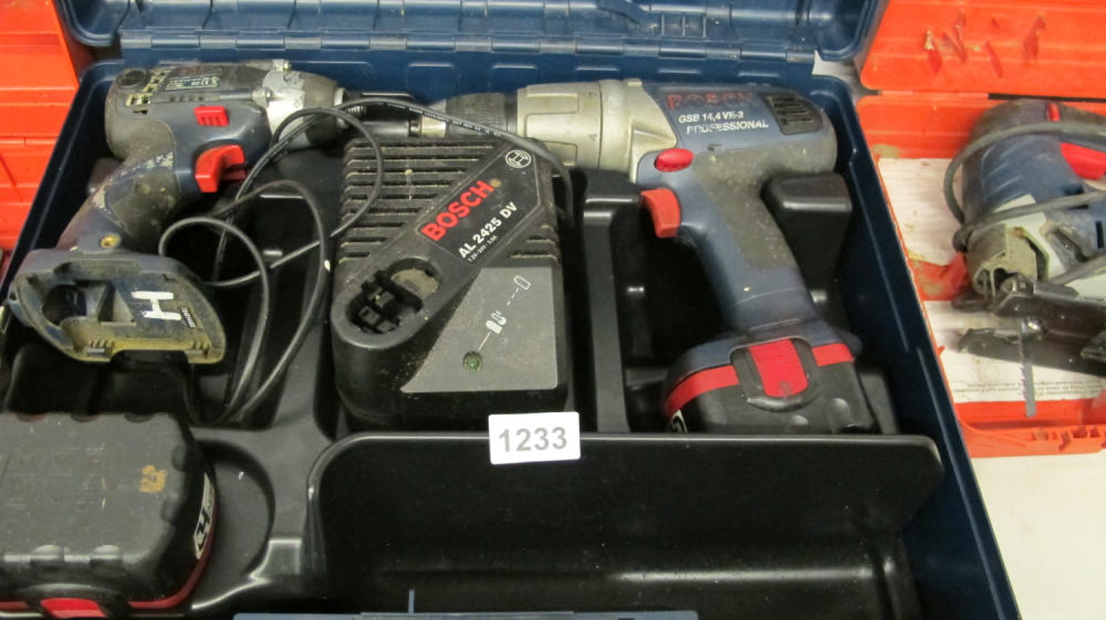 Lot 1233: Bosch battery drill and screwdriver