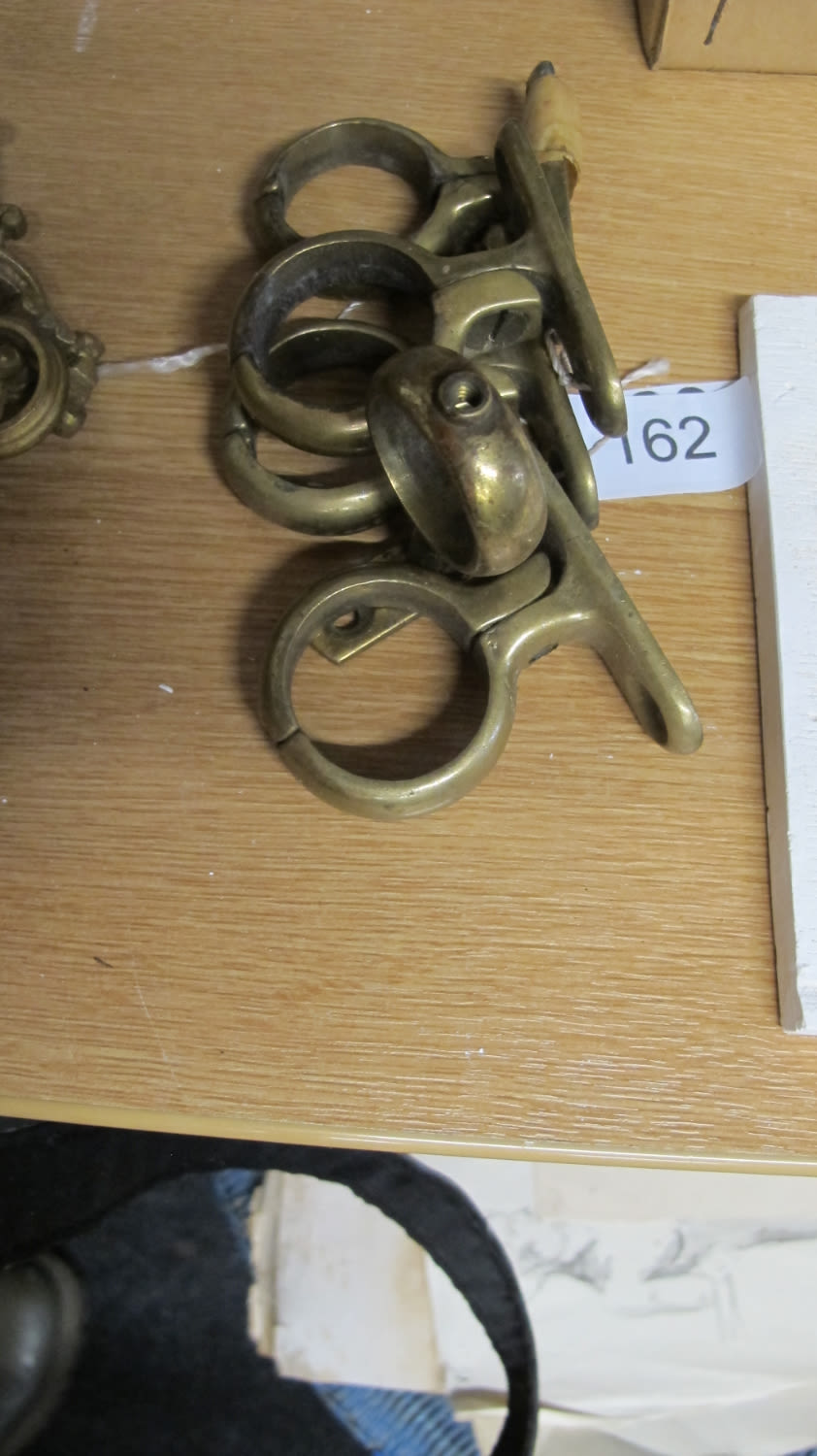 Lot 162: Antique brass fittings