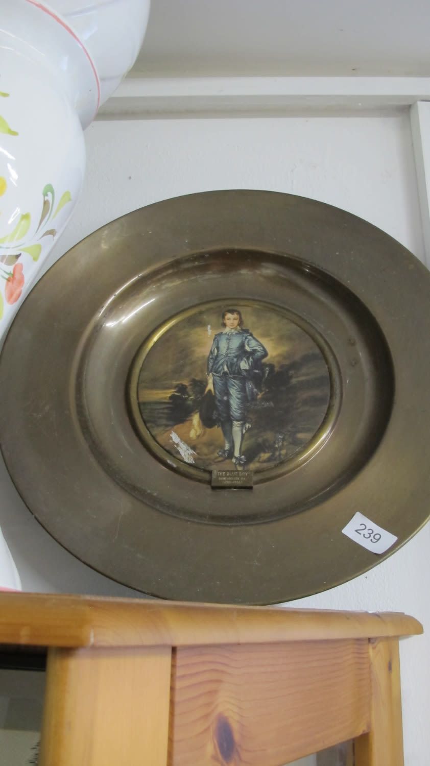 Lot 239: Brass plate 
