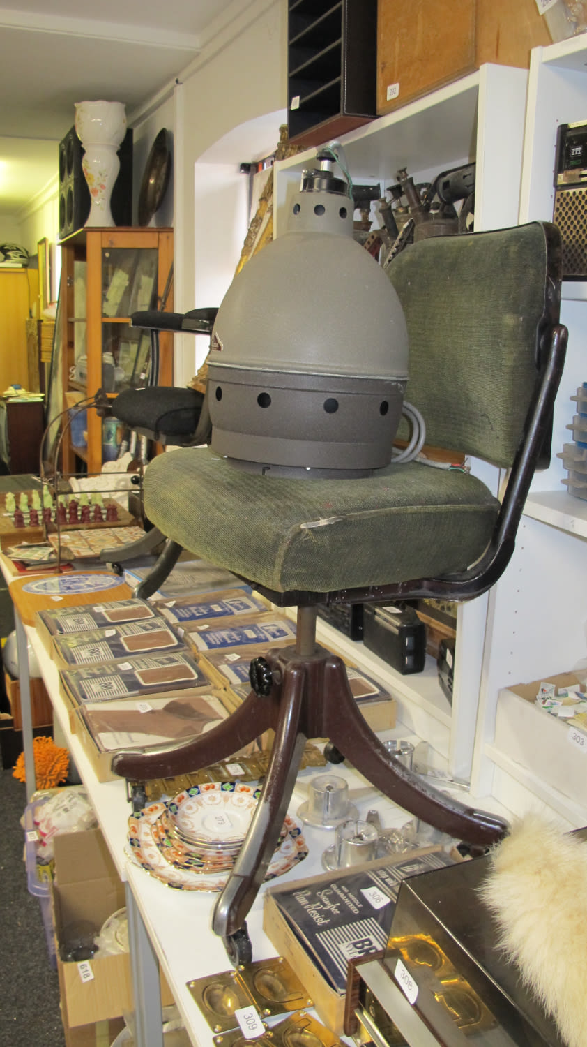 Lot 278: Vintage Tansad engineers swivel office chair