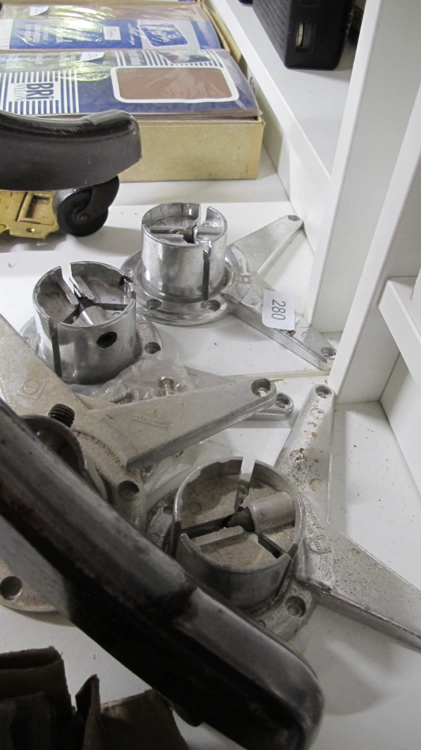 Lot 280: aluminium tripod base stands