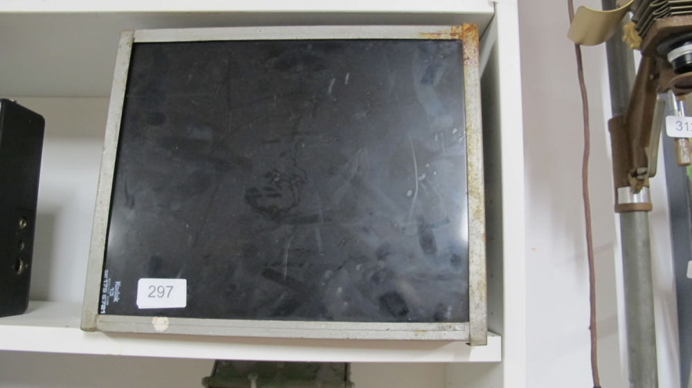 Lot 297: Darkroom safe light or brothel now open sign