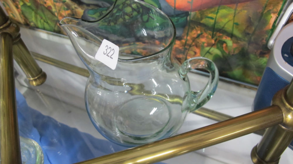 Lot 322: Hand blown glass jug
