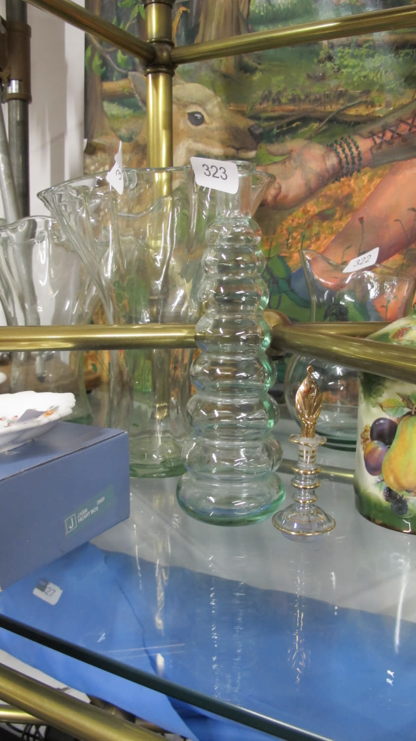 Lot 323: Gao Mi Gaomi hooped glass bottle vase
