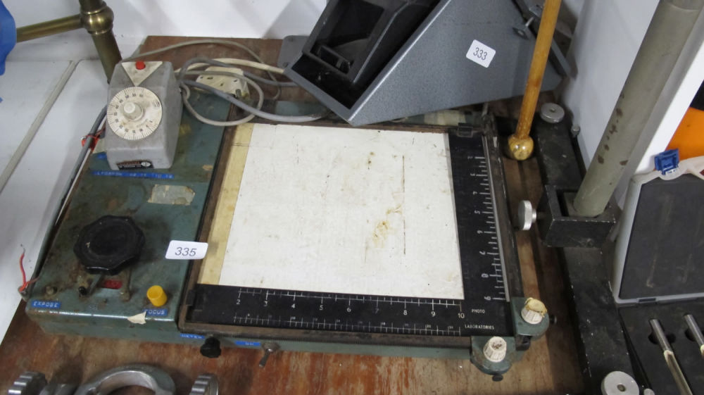 Lot 335: Professional enlarger plate