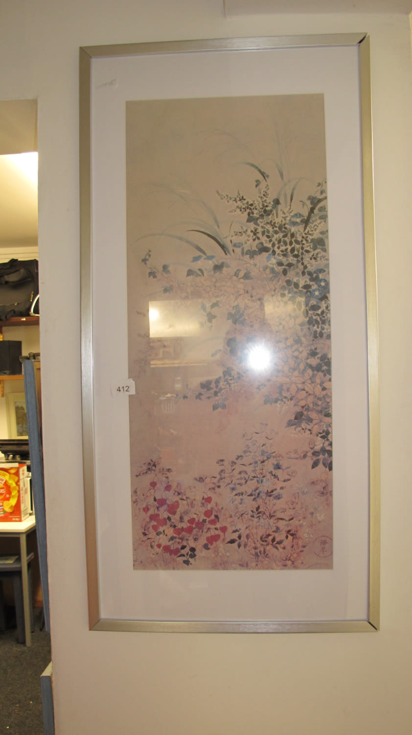 Lot 412: Framed and glazed oriental picture