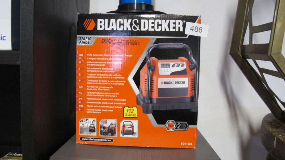 Lot 486: Battery charger has a euro plug