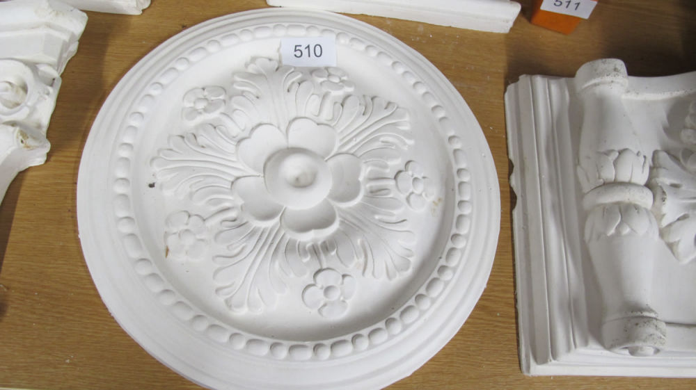 Lot 510: Decorative plaster rose medallion moulding
