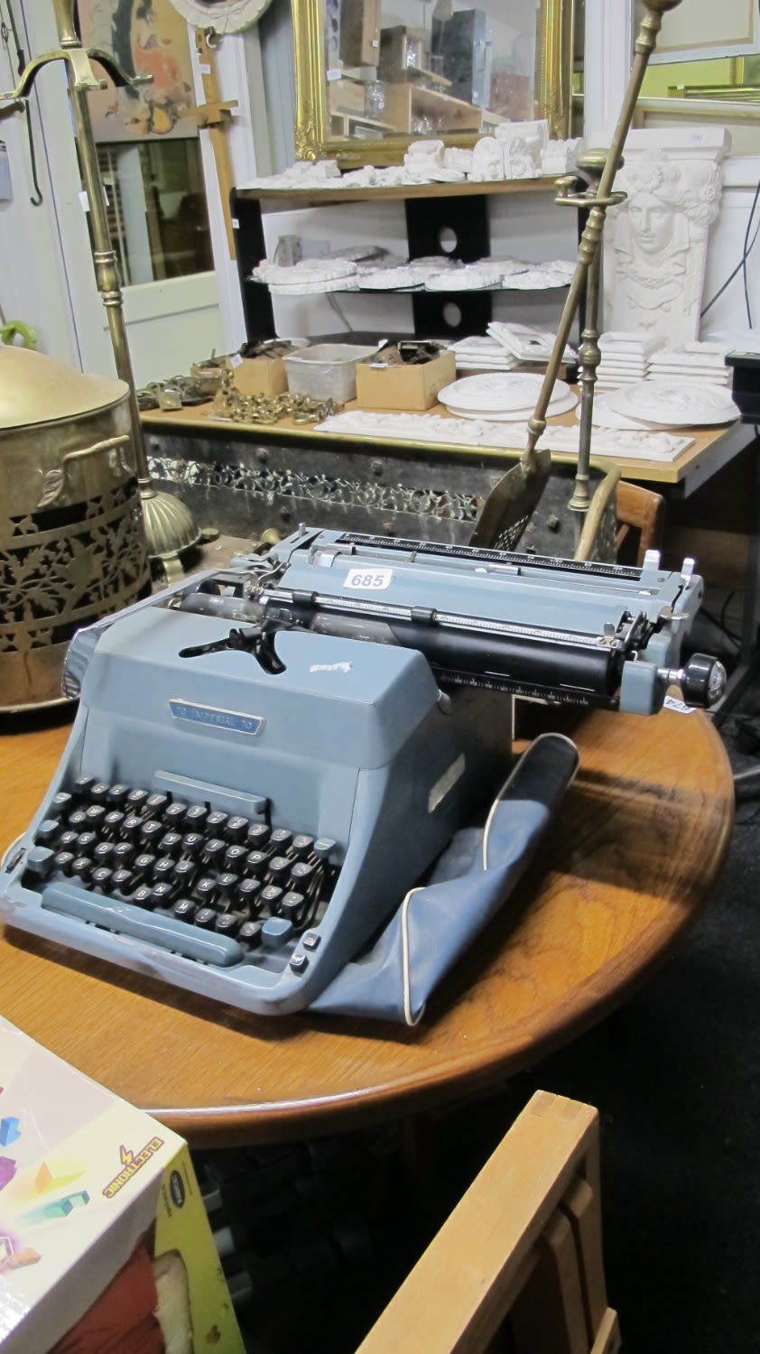 Lot 685: Vintage Imperial 70 typewriter ideal for hate mail...
