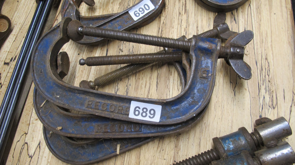 Lot 689: 3 x No 10 G Clamps