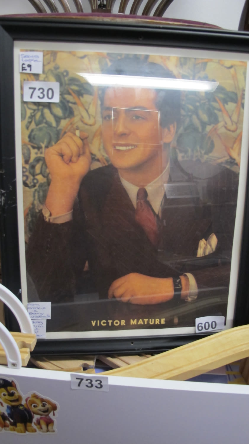 Lot 730: Framed and glazed movie star picture