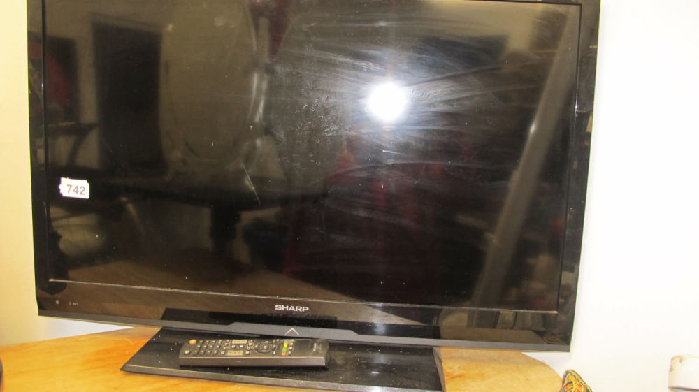 Lot 742: Sharp tv
