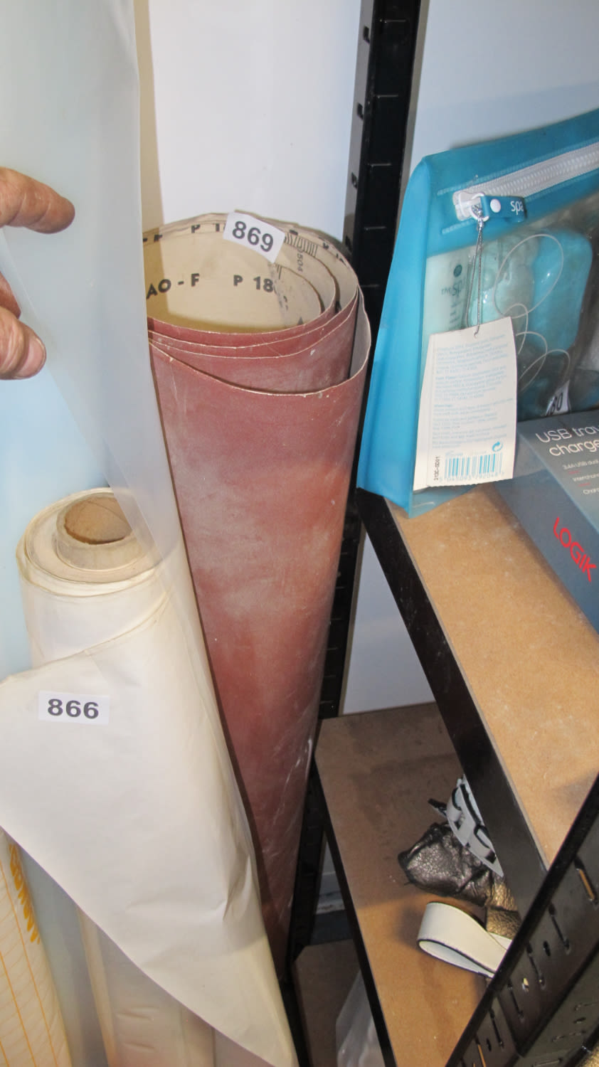 Lot 869: A roll of sandpaper