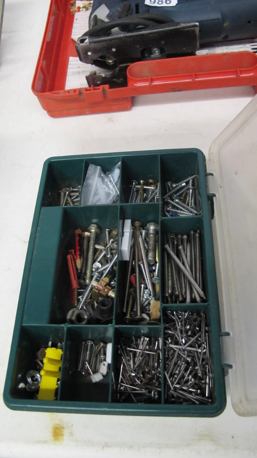 Lot 985: Tub of screws etc