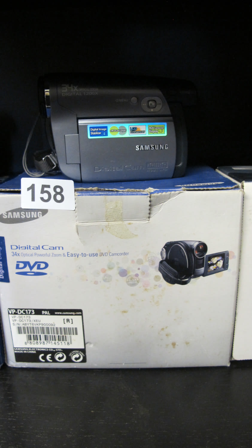 Lot 158: Samsung DVD camcorder