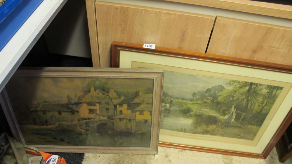 Lot 186: 2 framed and glazed pictures