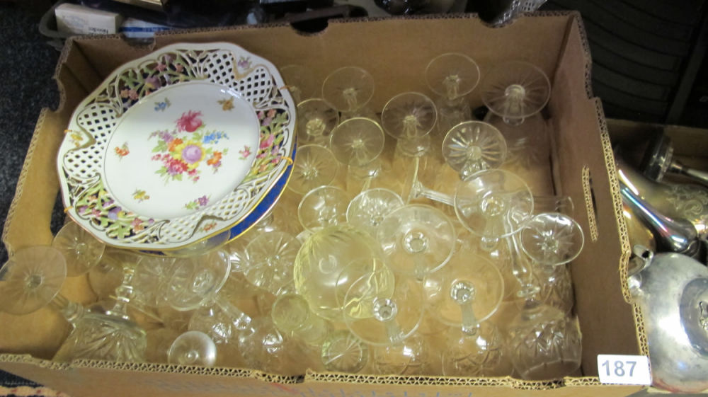 Lot 187: box of glasses
