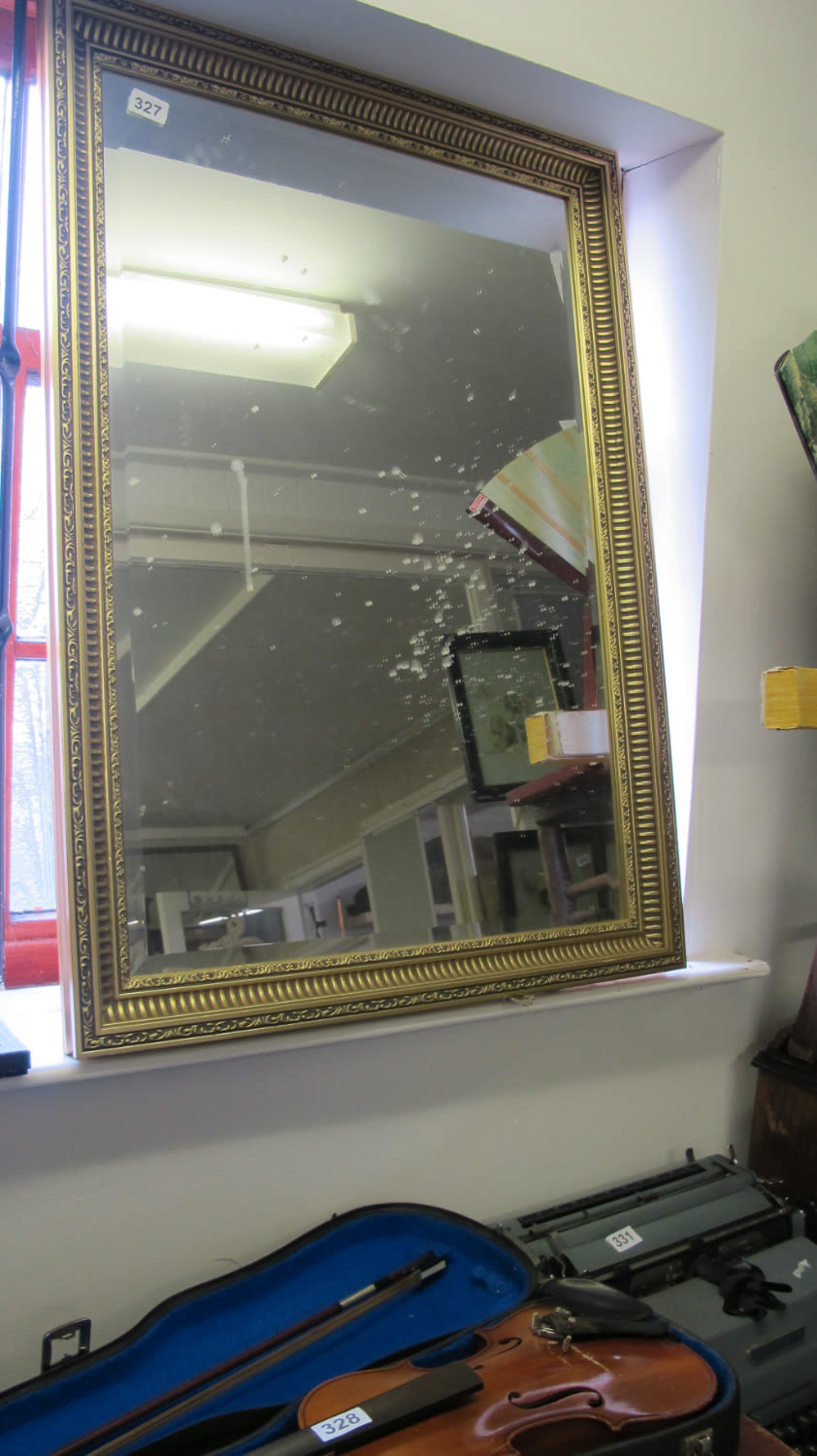 Lot 327: Gilt framed mirror