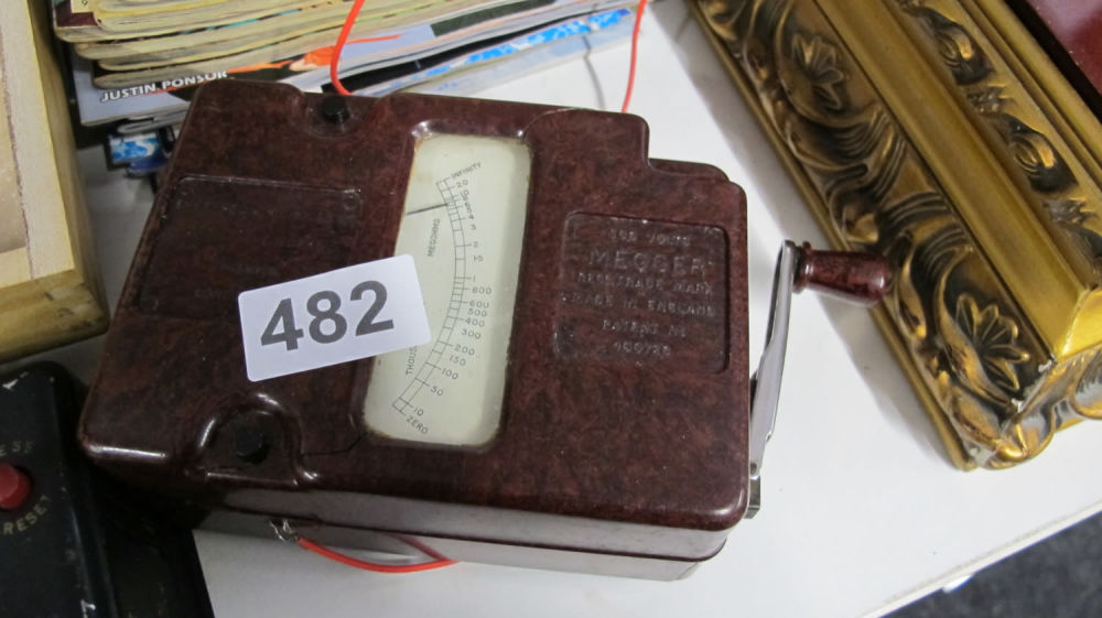 Lot 482: Vintage bakelite megger