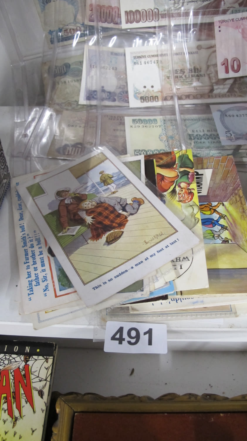 Lot 491: Saucy postcards
