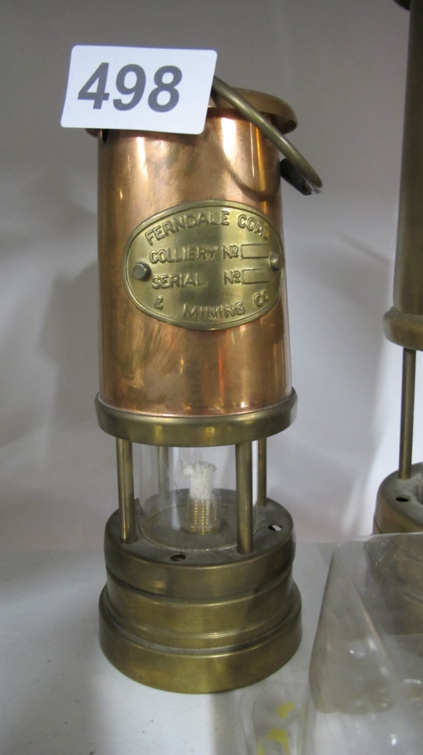 Lot 498: Miners lamp