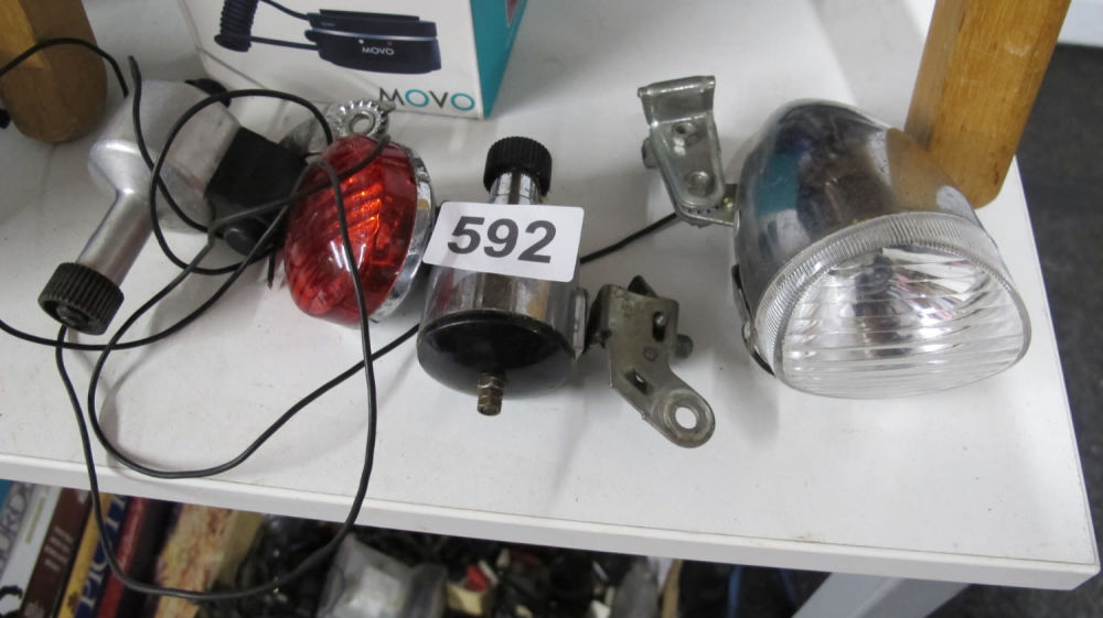 Lot 592: Vintage bike lights