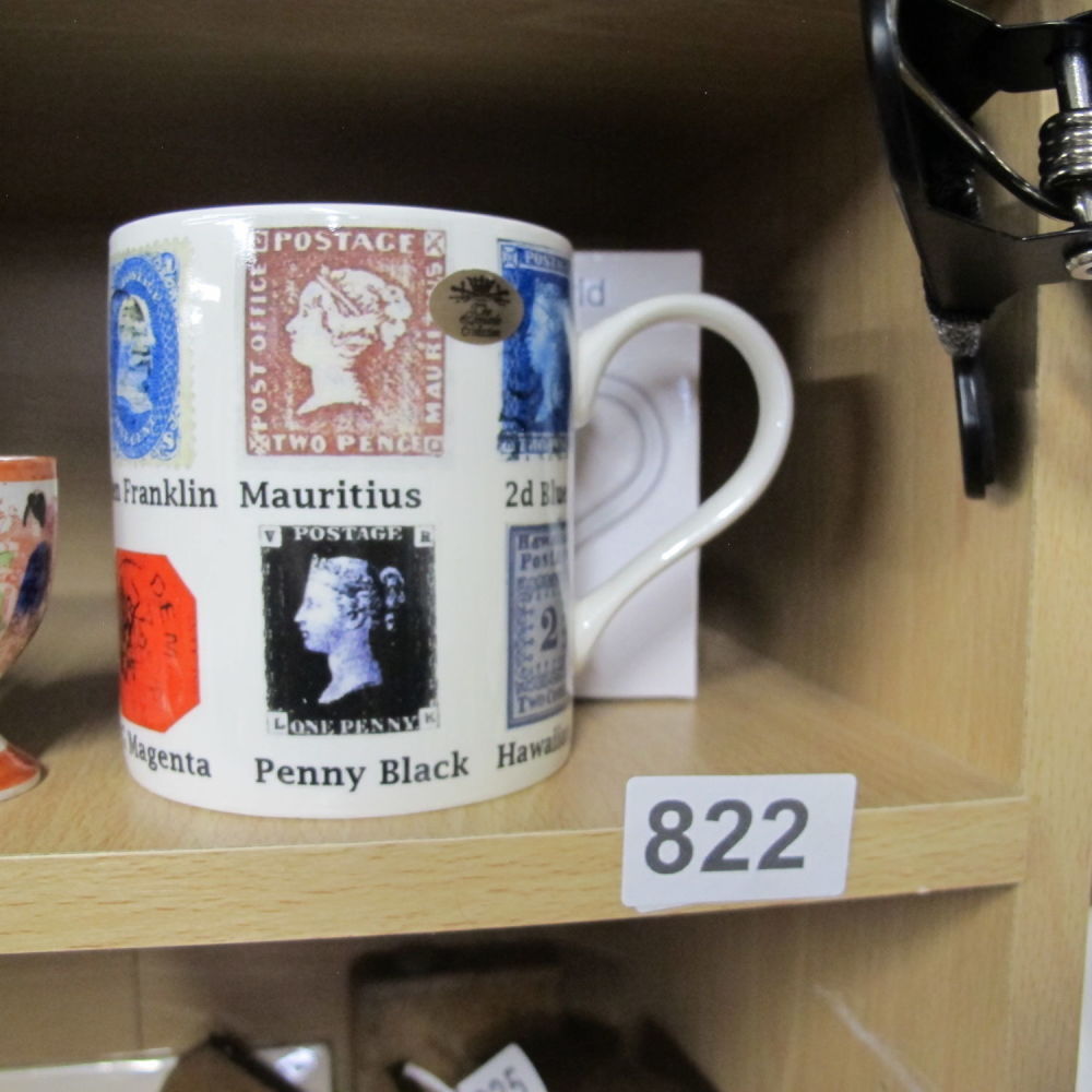 Lot 822: Stamp mug