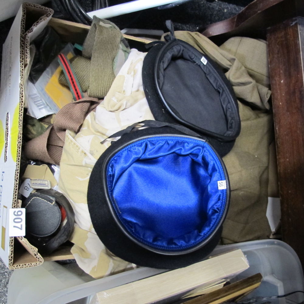 Lot 907: Box of military gear