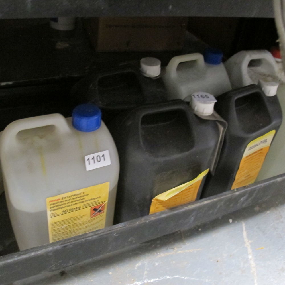 Lot 1101: Bottles of chemicals