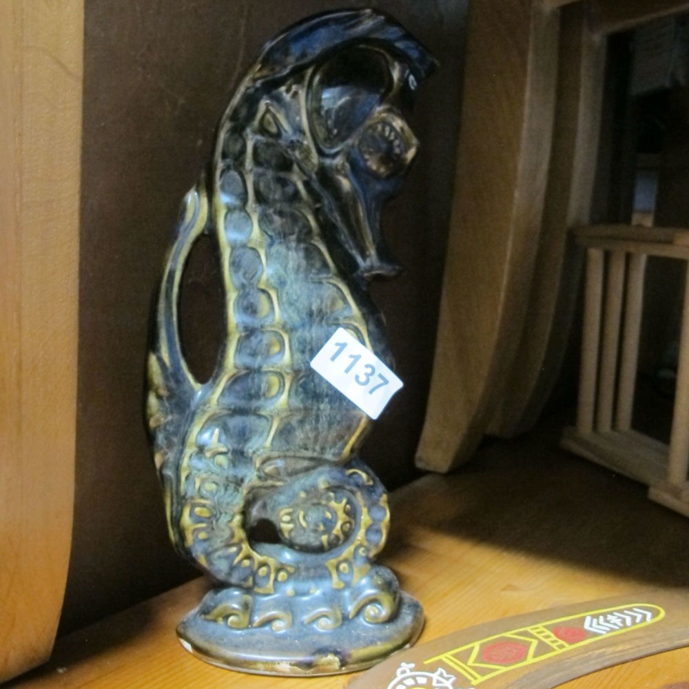 Lot 1137: Ceramic seahorse ornament