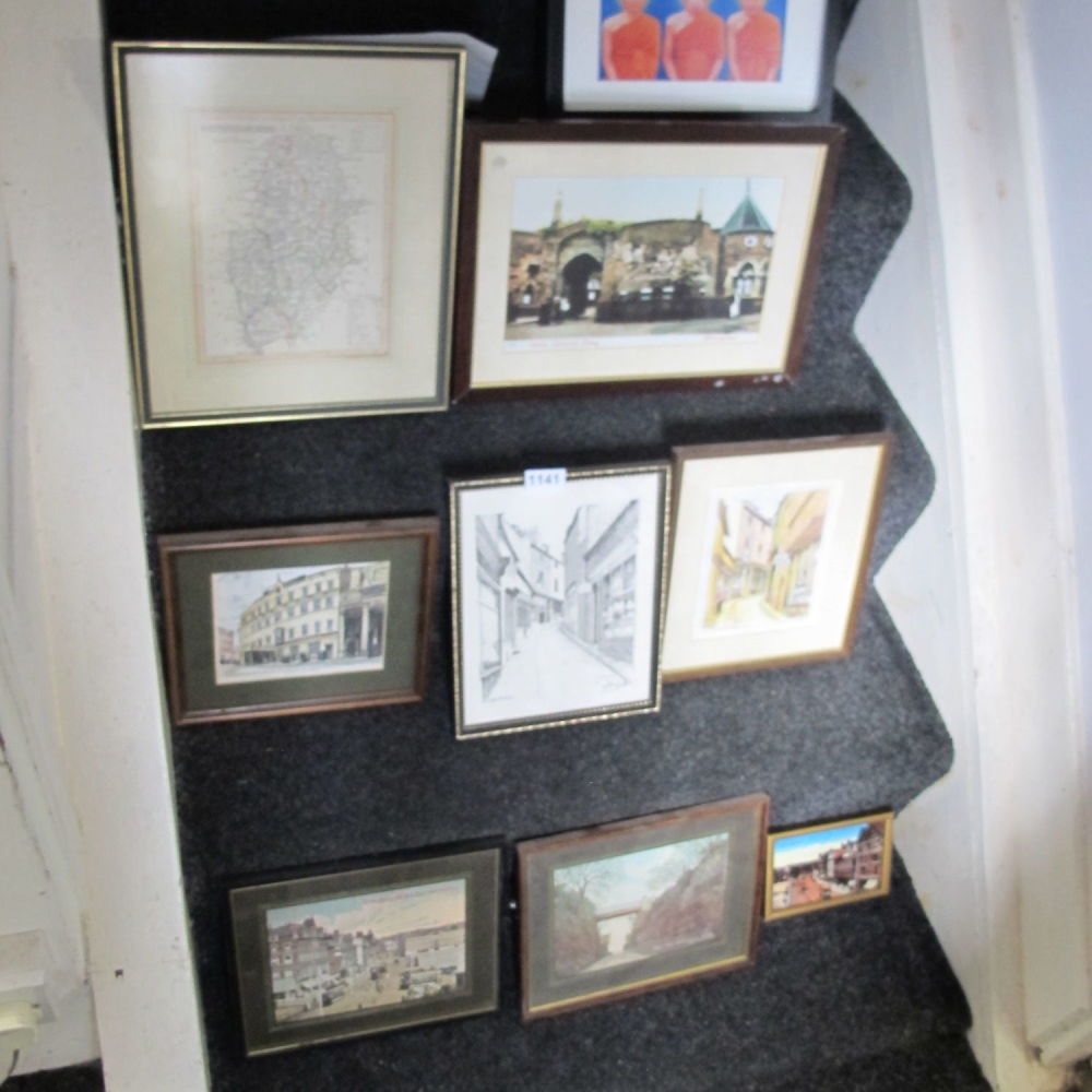 Lot 1141: Qauntity of framed pictures