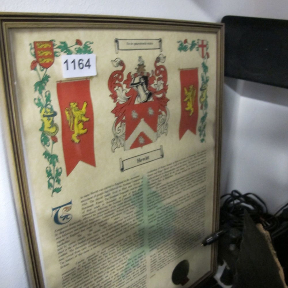 Lot 1164: Framed and glazed family heritage