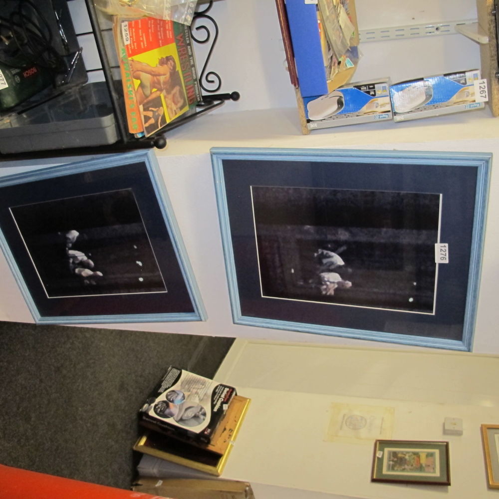 Lot 1276: 2 framed and glazed photos