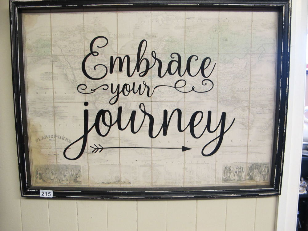 Lot 215: Framed  "inspirational message"