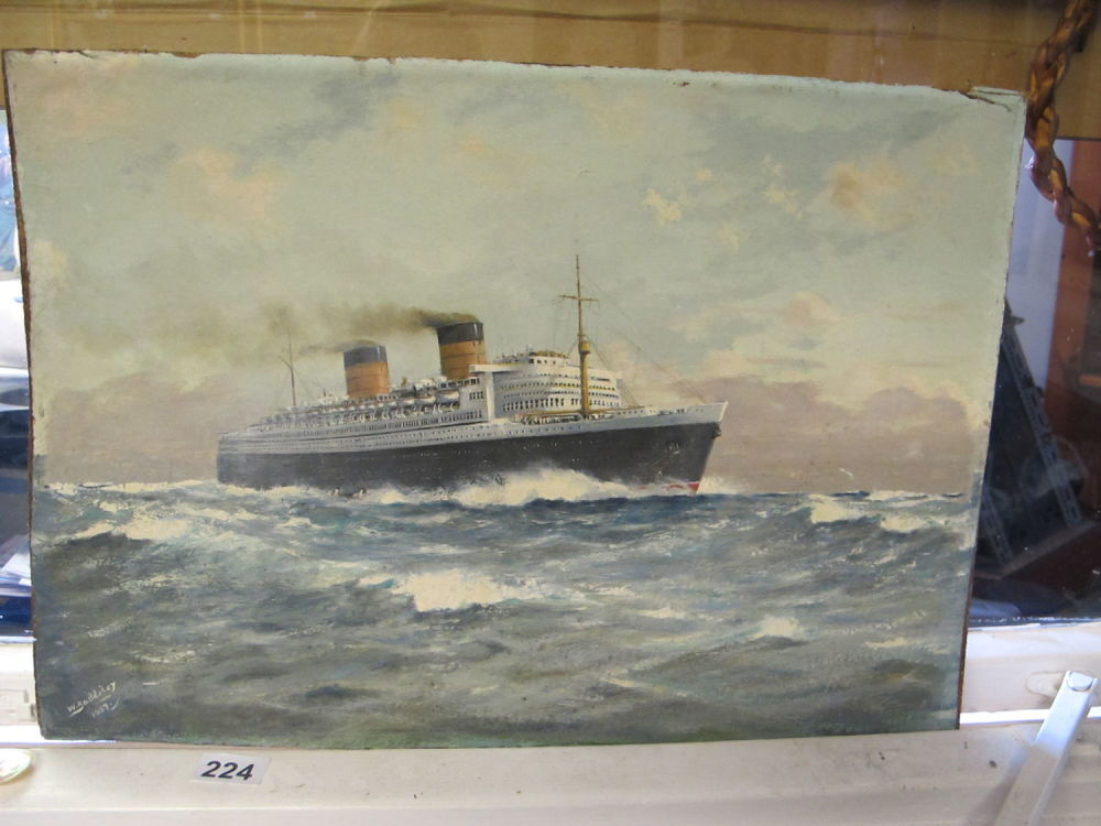 Lot 224: original painting oil on canvas by Bill Baddeley...