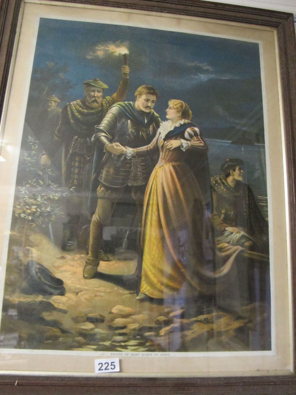 Lot 225: Vintage framed and glazed picture of the escape...