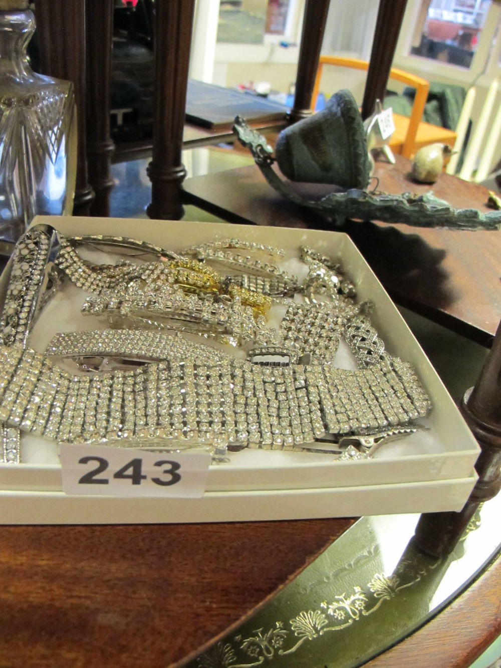 Lot 243: Blingy costume jewellery
