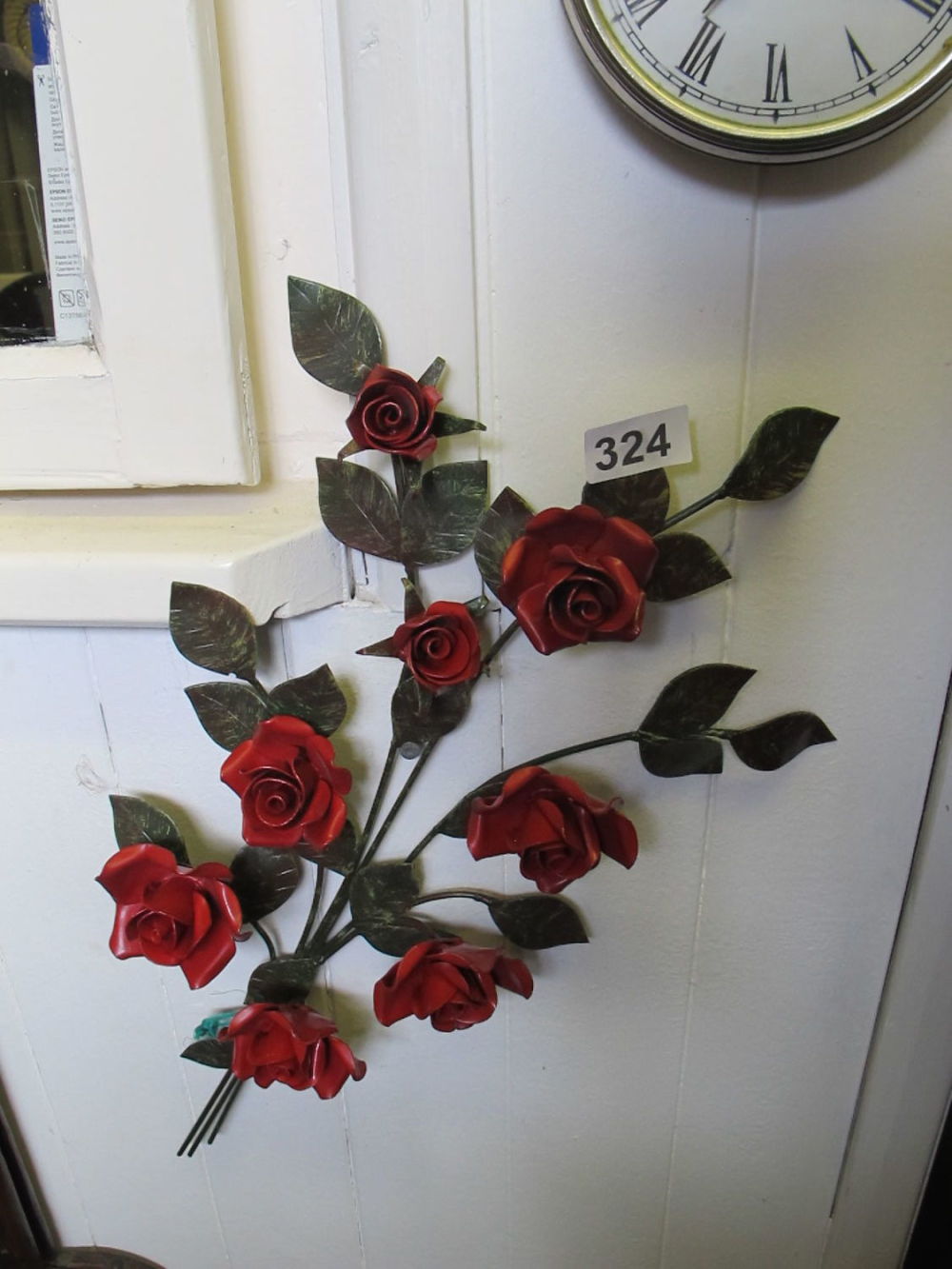 Lot 324: Metal Roses wall art
