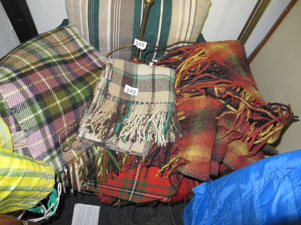 Lot 340: A quantity of woollen picnic Blankets
