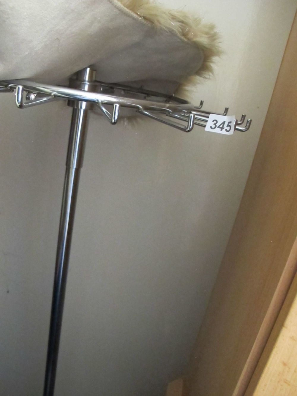 Lot 345: Stainless steel spinning Coat rack