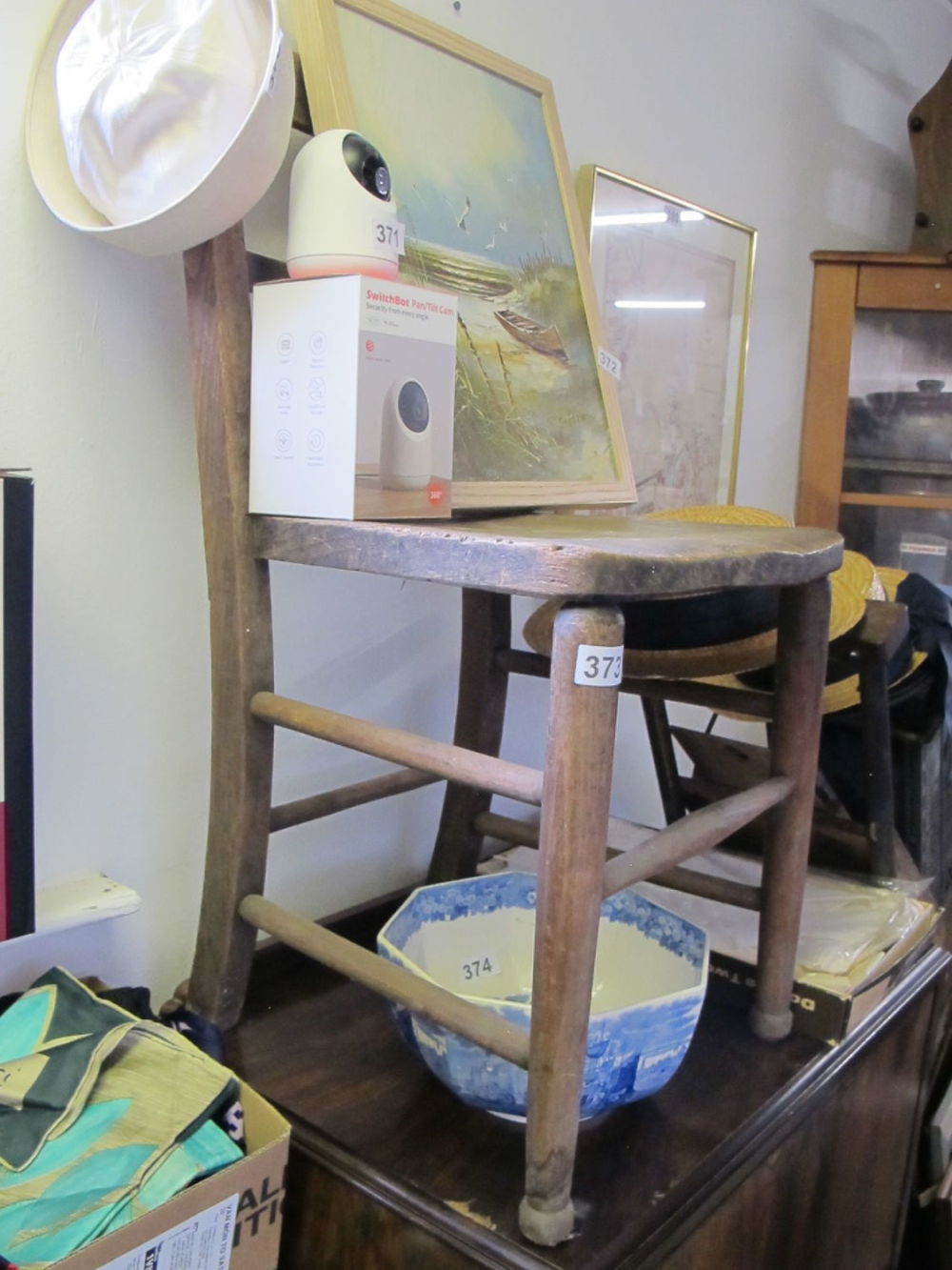 Lot 373: Vintage wooden chair