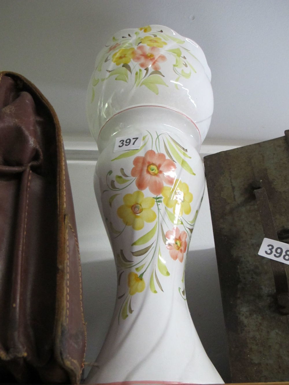 Lot 397: Ceramic planter and stand