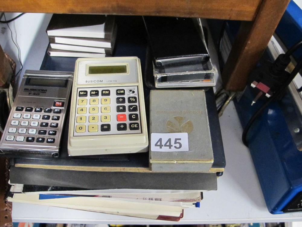 Lot 445: Calculators etc