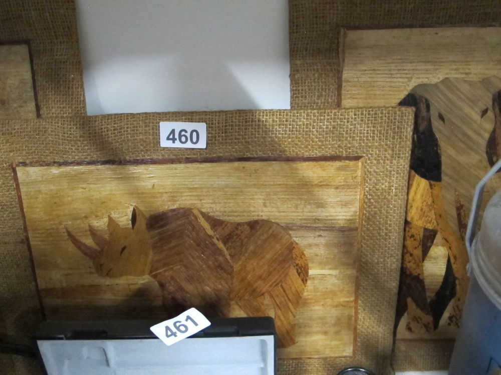 Lot 460: marquetry pictures of animals