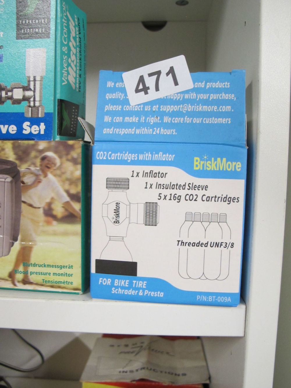 Lot 471: CO2 bike tyre inflator