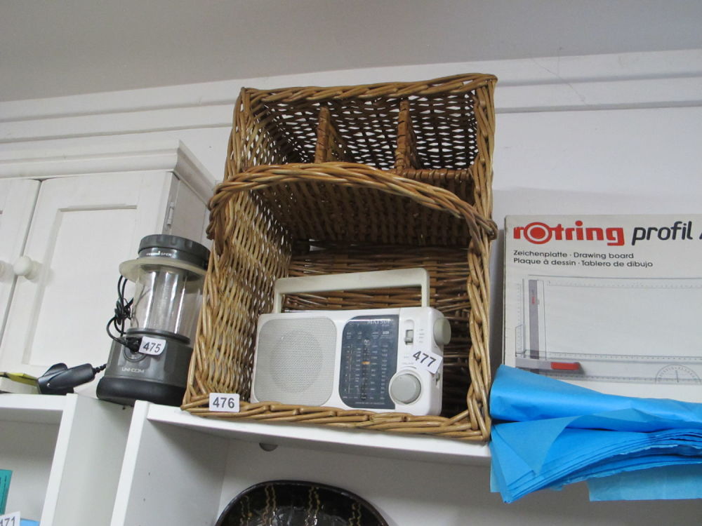 Lot 476: posh wicker basket for your wine and bread